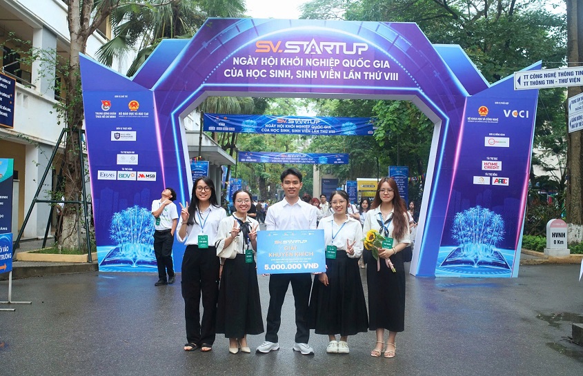 Da Nang University of Medical Technology and Pharmacy Students Win Nationwide Encouragement Prize at the 8th National Startup Festival