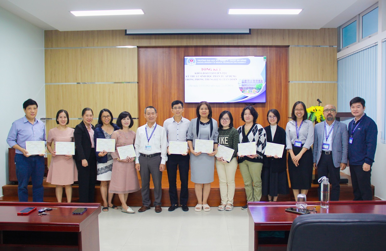 Bế mạc khóa đào tạo Kỹ thuật sinh học phân tử áp dụng trong phòng thí nghiệm chẩn đoán